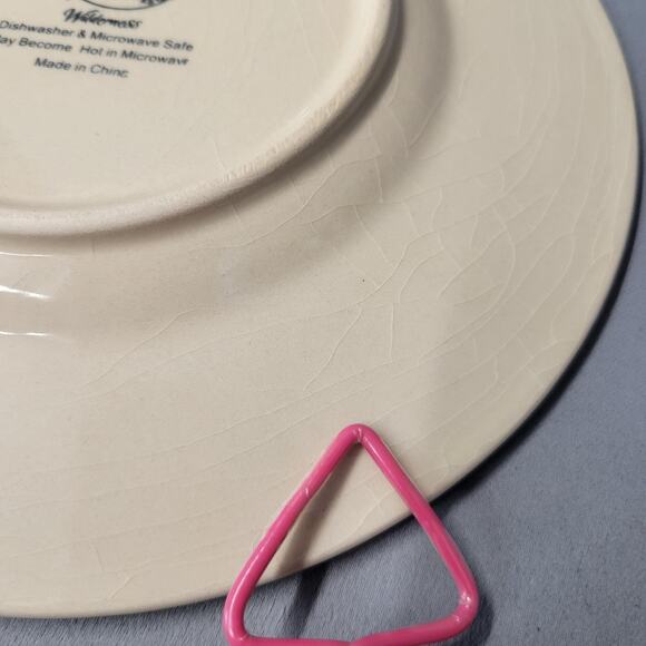 Bass Pro Shops Wilderness Salad Plate 7.5" Crackle Glaze Wildlife Animal Ceramic - Picture 11 of 11